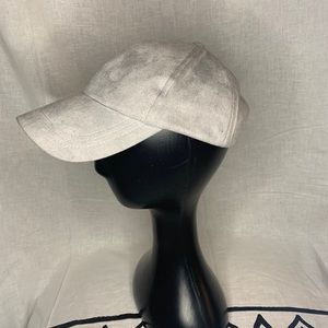 Freepeople light gray suede cap